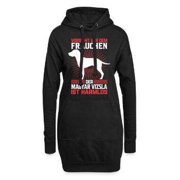 Magyar Vizsla Frauchen Vorstehhund Besitzerin - Hoodie-Kleid - Schwarz - Vorne