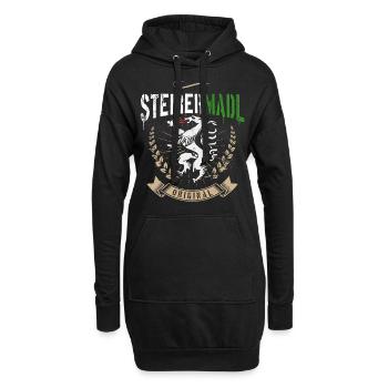 Steirermadl Steiermark Steirerin Steirer Madl - Hoodie-Kleid - Schwarz - Vorne