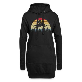 Motoneige rétro Skidoo motoneige - Sweat-shirt à capuche long Femme - noir - Devant