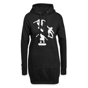 Skateboard Skateboarder Skater - Skatepark Skaten - Hoodie-Kleid - Schwarz - Vorne