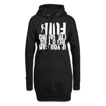 Rock Climbing Climber You Can Read - Sweat-shirt à capuche long Femme - noir - Devant