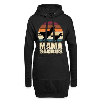 Mamasaurus Rex Mère Dinosaures Familles Dino - Sweat-shirt à capuche long Femme - noir - Devant
