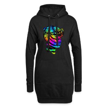 Psychédélique Psychonaut Planet Trippy tête Univers - Sweat-shirt à capuche long Femme - noir - Devant