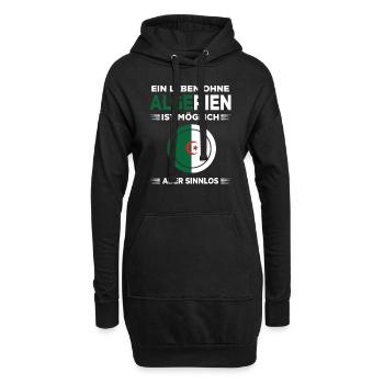 Algerien Algerisch Algerische Flagge Algeria - Hoodie-Kleid - Schwarz - Vorne