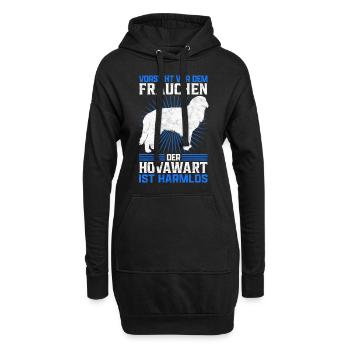 Hovawart Frauchen Bauernhund Besitzerin Spruch - Hoodie-Kleid - Schwarz - Vorne