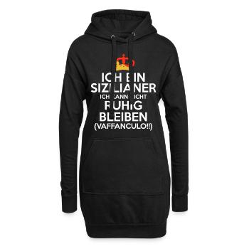 Sizilianer Italien Vaffanculo Italia Italiener - Hoodie-Kleid - Schwarz - Vorne