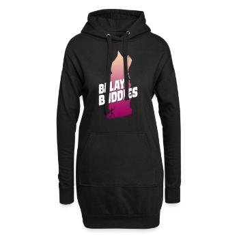 Rock Climbing Climber Belay - Sweat-shirt à capuche long Femme - noir - Devant