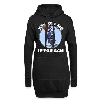 Biker Girl Follow me if you can T-Shirt - Sweat-shirt à capuche long Femme - noir - Devant