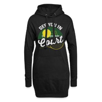 Coach de tennis vous voit sur le court - Sweat-shirt à capuche long Femme - noir - Devant