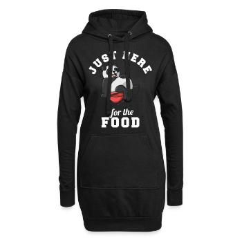 Panda Reis Essen Liebhaber Just Here For The Food - Hoodie-Kleid - Schwarz - Vorne