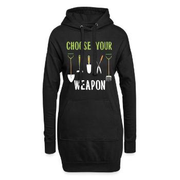 Jardin cadeau jardinier jardinage plantes Parterre - Sweat-shirt à capuche long Femme - noir - Devant