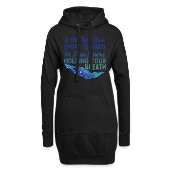 Swimmer Swim Holding Your Breath - Hoodie-Kleid - Schwarz - Vorne