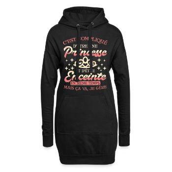 Future Maman - Sweat-shirt à capuche long Femme - noir - Devant