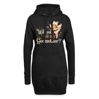 Will You Be My Godmother ? Fairy - Sweat-shirt à capuche long Femme - noir - Devant