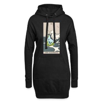 Carte de tarot Rengain pour l’alcool les gens enthousiastes - Sweat-shirt à capuche long Femme - noir - Devant