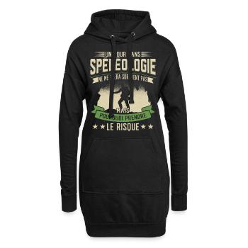 Spéléologie Humour Spéléologue - Sweat-shirt à capuche long Femme - noir - Devant