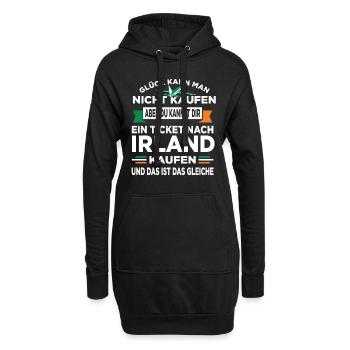 Irische Flagge Irisch Ireland Iren Irland - Hoodie-Kleid - Schwarz - Vorne