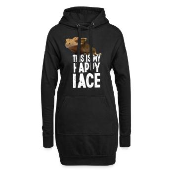 Crested Gecko This Is My Happy - Hoodie-Kleid - Schwarz - Vorne