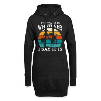 Tempo Whatever I Say it Is Batteur Vintage - Sweat-shirt à capuche long Femme - noir - Devant