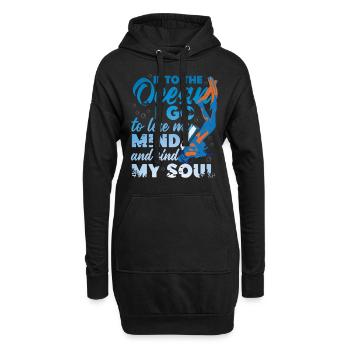 Scuba Diving Diver Into The Ocean - Sweat-shirt à capuche long Femme - noir - Devant