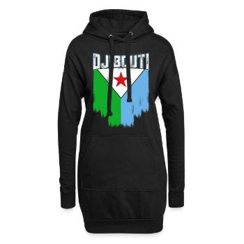 Dschibuti Dschibuti Dschibuti - Hoodie-Kleid - Schwarz - Vorne