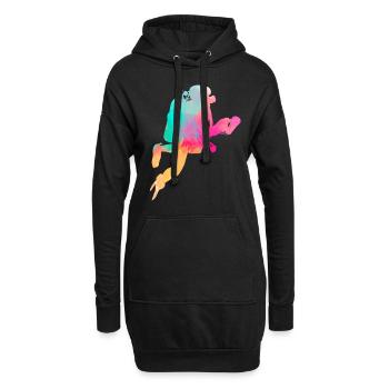 Scuba Diving Watercolor Diver - Sweat-shirt à capuche long Femme - noir - Devant