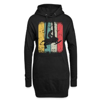 Motoneige Rétro Motoneigistes Skidoo - Sweat-shirt à capuche long Femme - noir - Devant