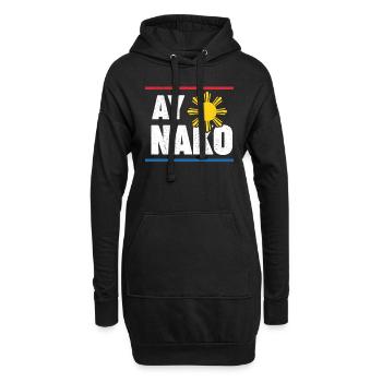 Filipino Pride Pinoy Pride Ay Nako - Sweat-shirt à capuche long Femme - noir - Devant
