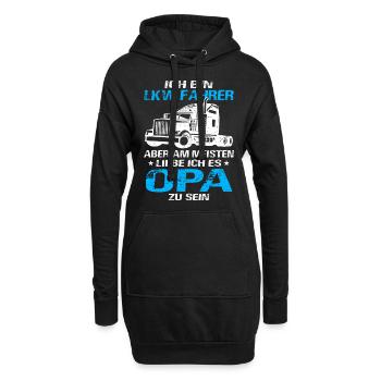 LKW-Fahrer Opa - Fernfahrer Kraftfahrer Großvater - Hoodie-Kleid - Schwarz - Vorne