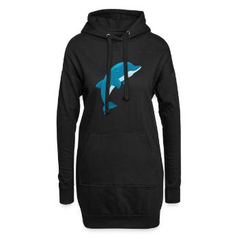 Delfin - Hoodie-Kleid - Schwarz - Vorne