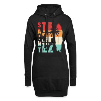 Saint Tropez Surfing Summer - Hoodie-Kleid - Schwarz - Vorne