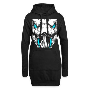 Skull serpent Halloween - Sweat-shirt à capuche long Femme - noir - Devant