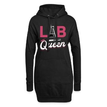 Labortechniker Labor Wissenschaft Queen Geschenk - Hoodie-Kleid - Schwarz - Vorne