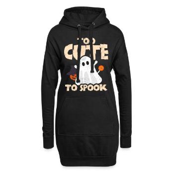 Halloween zu süß, um zu spuken - Hoodie-Kleid - Schwarz - Vorne