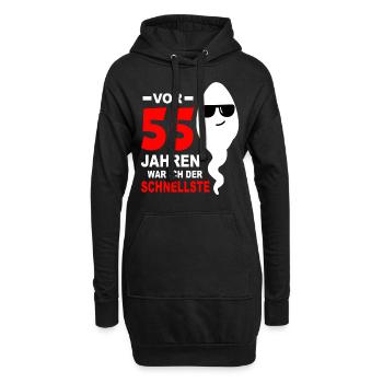 55. Geburtstag 55 Jahre 55 Jahrestag 55. Jubiläum - Hoodie-Kleid - Schwarz - Vorne