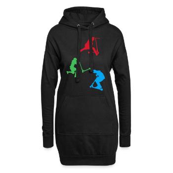 Scooter Freestyle Stuntscooter Scooter Fahrer - Sweat-shirt à capuche long Femme - noir - Devant