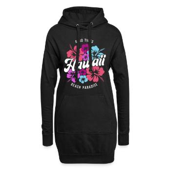 Hawaii Good Times Beach Paradise - Hoodie-Kleid - Schwarz - Vorne