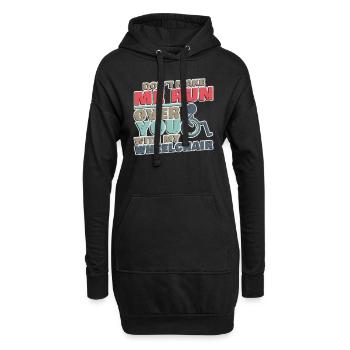 Ne me fais pas courir sur toi avec mon fauteuil roulant - Sweat-shirt à capuche long Femme - noir - Devant