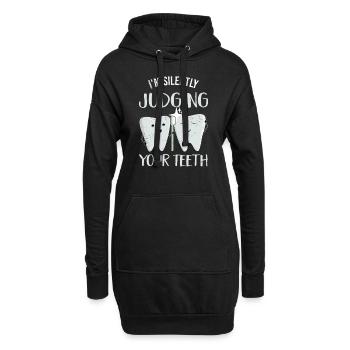 Dentiste Dentiste Dentiste - Sweat-shirt à capuche long Femme - noir - Devant