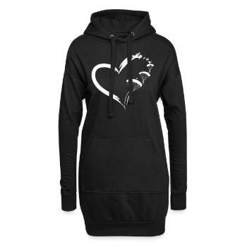Skydiving Parachute Paraglide - Hoodie-Kleid - Schwarz - Vorne