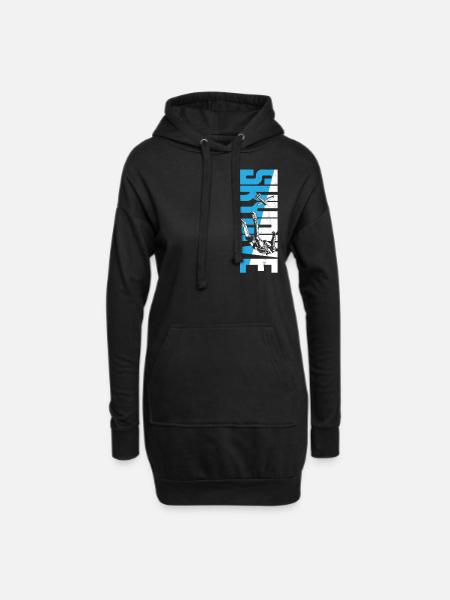 Skydiving Skydive - Hoodie Dress - black