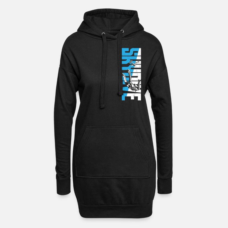 Skydiving Skydive - Hoodie-Kleid - Schwarz