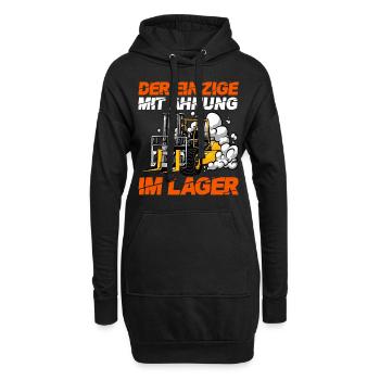 Logistik Lager Gabelstaplerfahrer Staplerfahrer - Hoodie-Kleid - Schwarz - Vorne