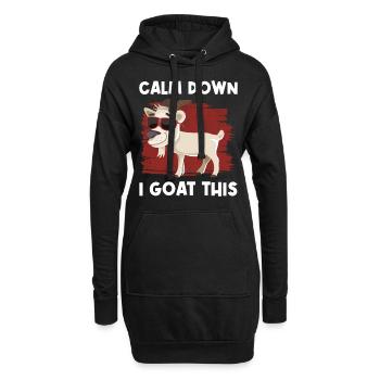 i chèvre cette chèvre drôle se détendre calmer i chèvre ce - Sweat-shirt à capuche long Femme - noir - Devant