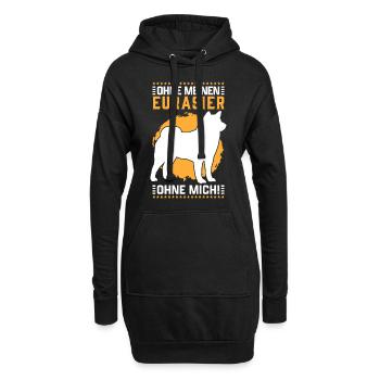 Ohne meinen Eurasier ohne mich Spitz Familienhund - Hoodie-Kleid - Schwarz - Vorne