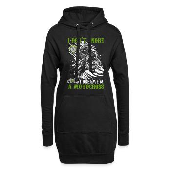 Je ne ronfle pas je rêve je suis un Motocross I Dirt Bike - Sweat-shirt à capuche long Femme - noir - Devant