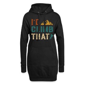 Rock Climbing Mountain Climber Bouldering - Hoodie Dress - black - Front