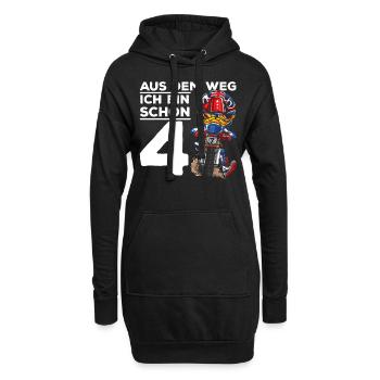 4ème anniversaire Motocross Moto Dirtbike 4 ans - Sweat-shirt à capuche long Femme - noir - Devant