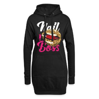 Nail Tech Quote Work Uniform Nail - Hoodie-Kleid - Schwarz - Vorne