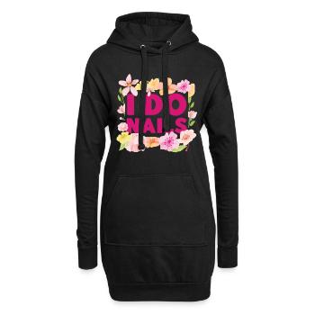 Nail Tech Quote Work Uniform Nail - Hoodie-Kleid - Schwarz - Vorne
